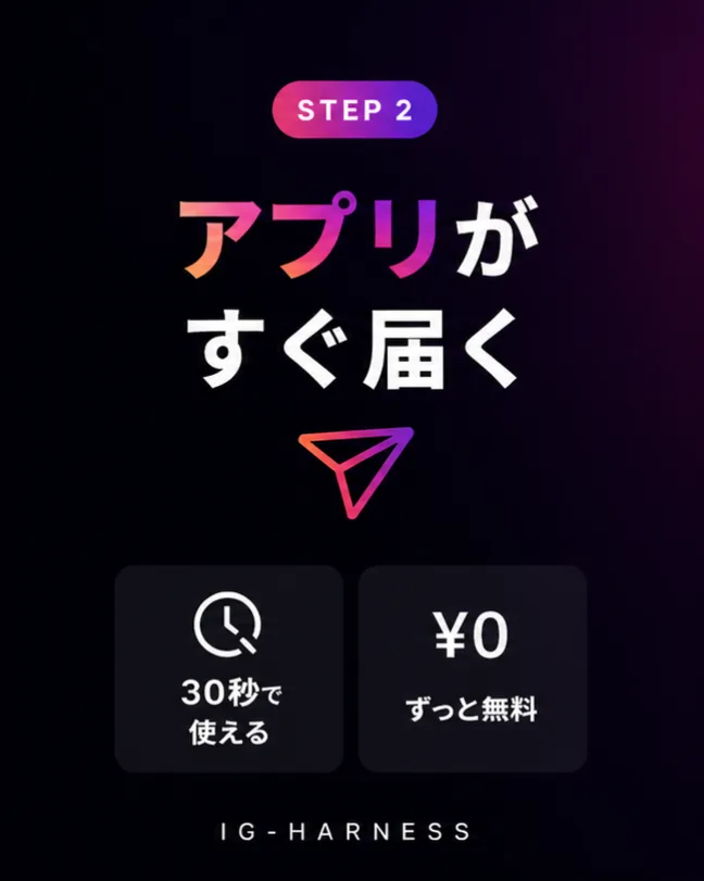 STEP 2 アプリがすぐ届く